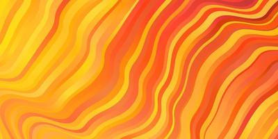 Light Orange vector background with bent lines.