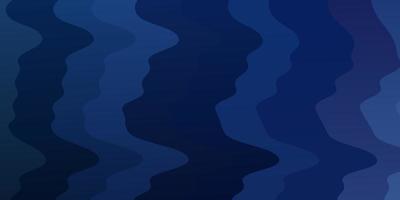 Dark BLUE vector background with curved lines.