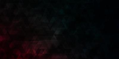 Dark Blue, Red vector background with lines, triangles.