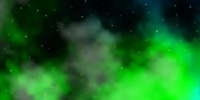 Light Blue, Green vector background with colorful stars.