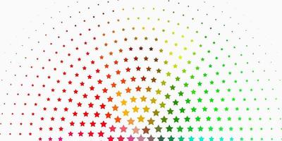 Light Multicolor vector background with colorful stars.