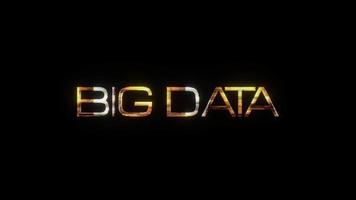 efecto de texto de error de big data en oro video