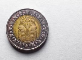 reverse side of the Egyptian pound coin with the image of the Sphinx photo