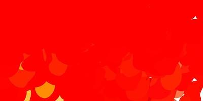 Light red, yellow vector background with random forms.