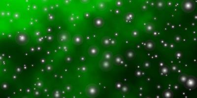 Light Green vector pattern with abstract stars.