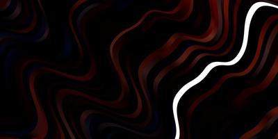 Dark Blue, Red vector pattern with curved lines.