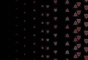 Dark Red vector backdrop with mystery symbols.