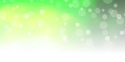 Light Green vector texture with circles.