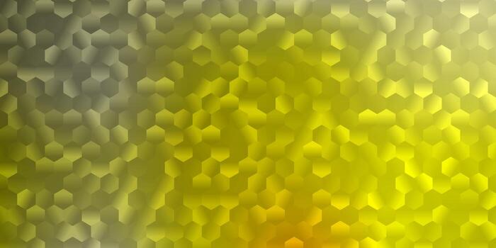 Light yellow vector layout with shapes of hexagons.
