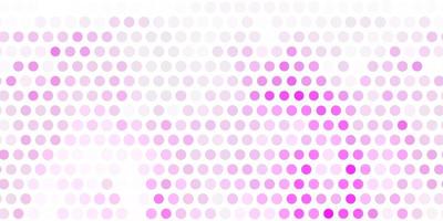 Light pink, yellow vector background with bubbles.