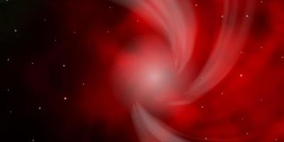 Dark Green, Red vector background with colorful stars.