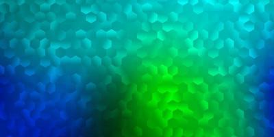 plantilla de vector azul claro, verde con formas abstractas.
