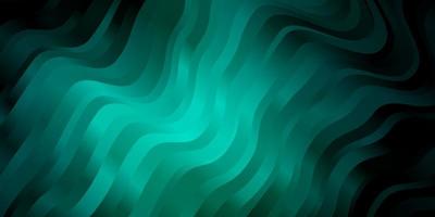 Dark Blue, Green vector background with bent lines.