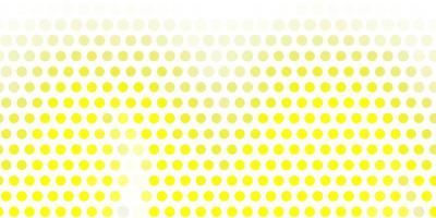 Fondo de vector amarillo claro con burbujas.