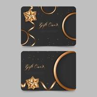 elegant gift voucher design with golden style. vector