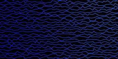 Dark BLUE vector background with bent lines.