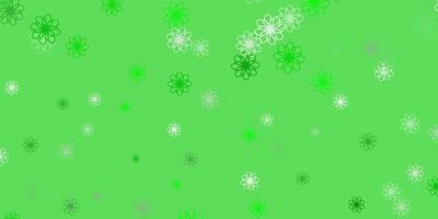 Light Green, Yellow vector natural artwork with flowers.