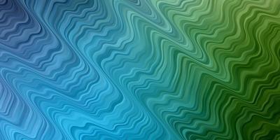 Light Blue, Green vector background with curved lines.