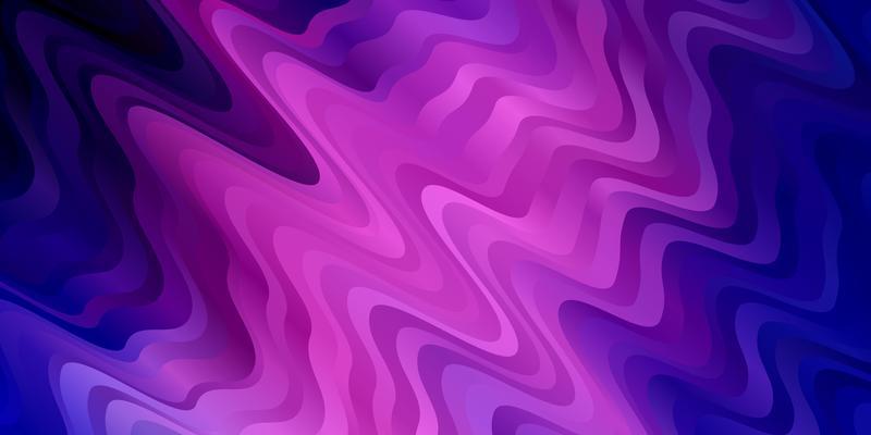 Light Blue, Red vector background with curved lines.