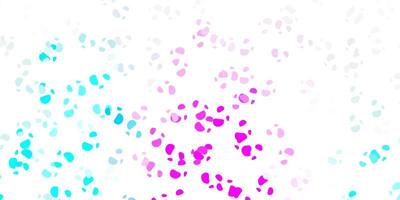 Light pink, blue vector background with random forms.