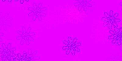 Light Purple vector natural artwork with flowers.