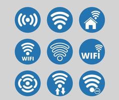 Set of wifi buttons, vector design