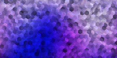 Light pink, blue vector backdrop with a batch of hexagons.