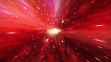 galáxia hiperespaço vermelho-rosa brilhante