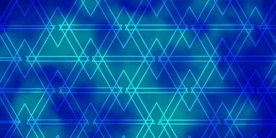 Light BLUE vector background with lines, triangles.