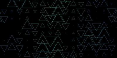 Dark Blue, Green vector template with lines, triangles.
