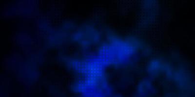 Dark BLUE vector background with spots.