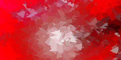 Light pink vector abstract triangle background.