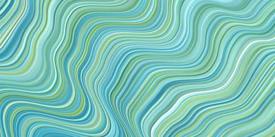 Light Blue, Green vector background with curves.