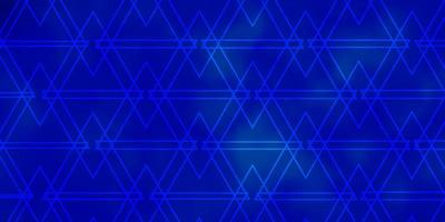 Dark BLUE vector backdrop with lines, triangles.