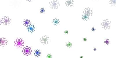 Light Multicolor vector natural layout with flowers.