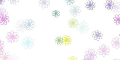 Light Multicolor vector natural backdrop with flowers.