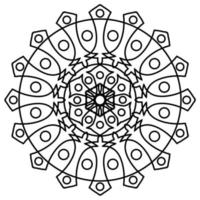 mandala para colorear la página del libro vector