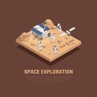 Ilustración de vector de concepto de exploración espacial