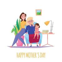 Mother Day Flat Composition Vector Illustration