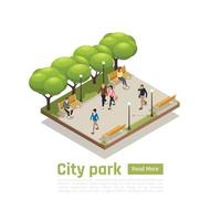 City Isometric Concept Vector Illustration