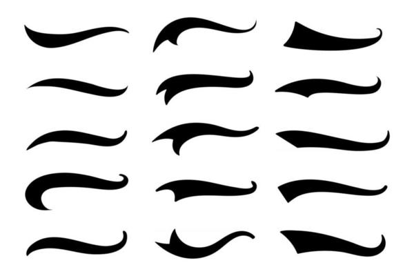 Vector Swooshes For Type - Vol 1