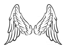 Illustration of Bird Wings for branding element vector