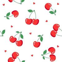 Seamless pattern with cherry. Vector