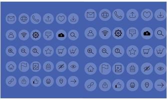 conjunto de iconos para diseño web vector