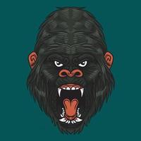 Gorilla Head Vector