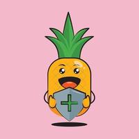 lindo diseño de vector de personaje de piña