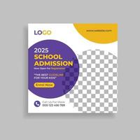 School Admission Social Media Post Template. Admission Social Media vector