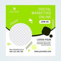 Simple Digital Post for online or website vector