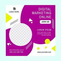 Abstract Promotion for Digital Marketing or Media Post Online vector