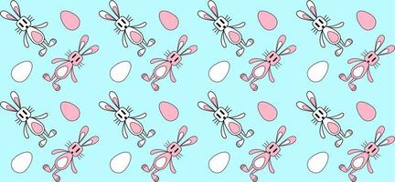 vector seamless pattern, bunny, rabbit illustration,